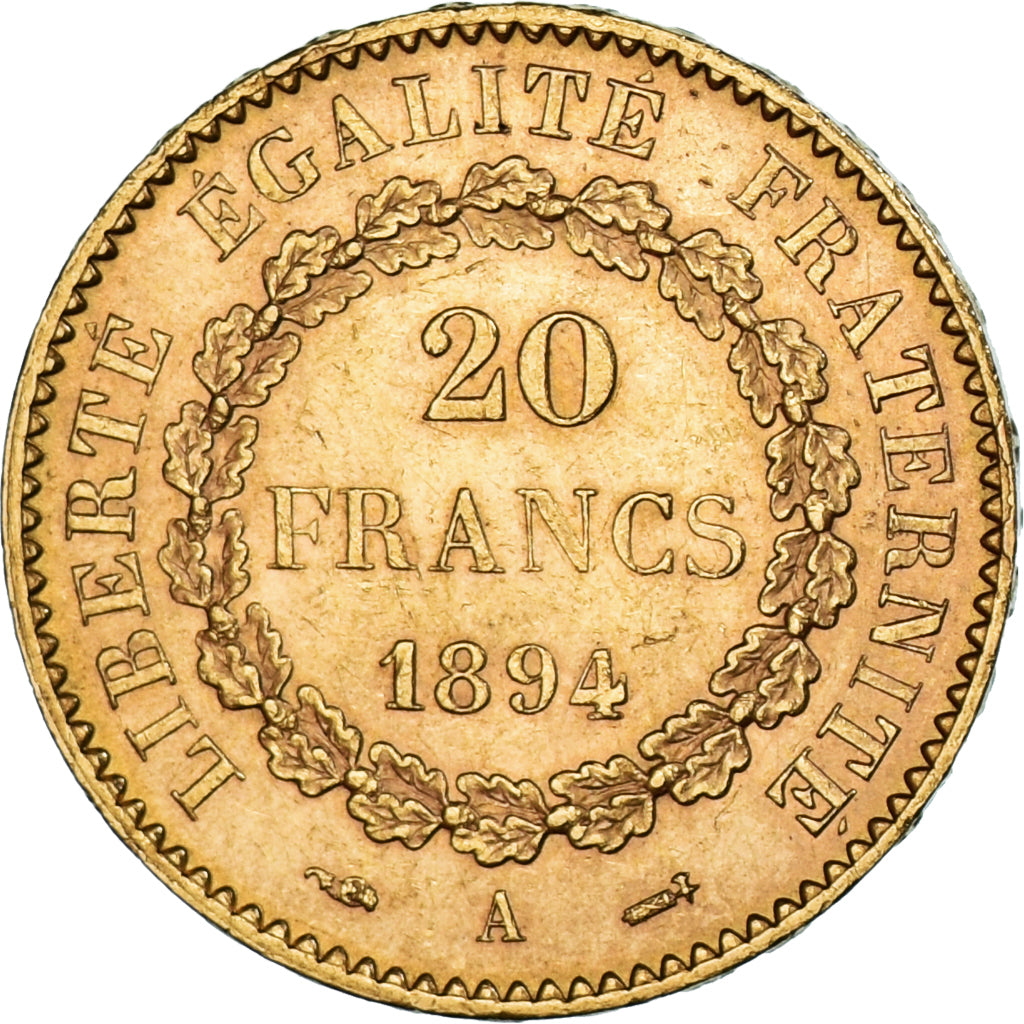 Monnaie, France, Génie, 20 Francs, 1894, Paris, SUP, Or, Gadoury:1063, KM:825