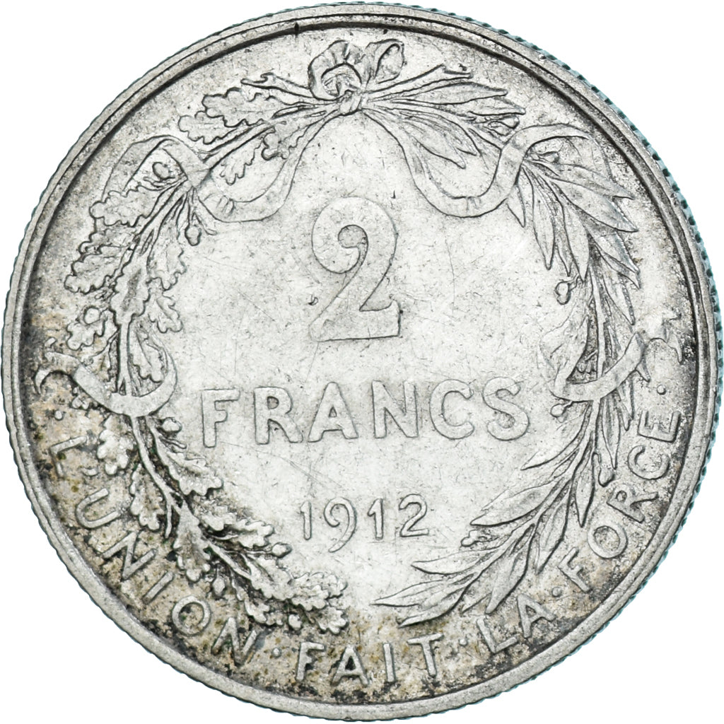 Monnaie, Belgique, Albert I, 2 Francs, 2 Frank, 1912, TTB, Argent, KM:74