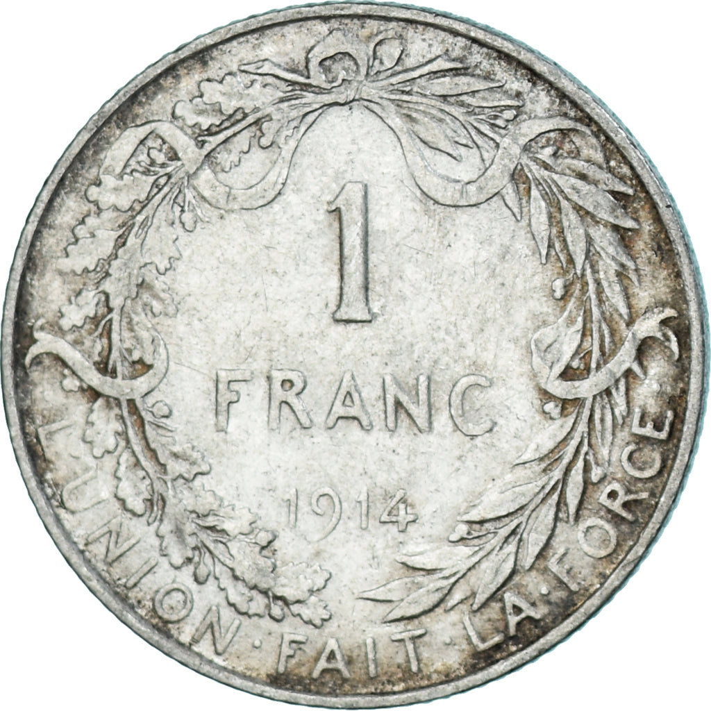 Coin, Belgium, Albert I, Franc, 1914, EF(40-45), Silver, KM:72