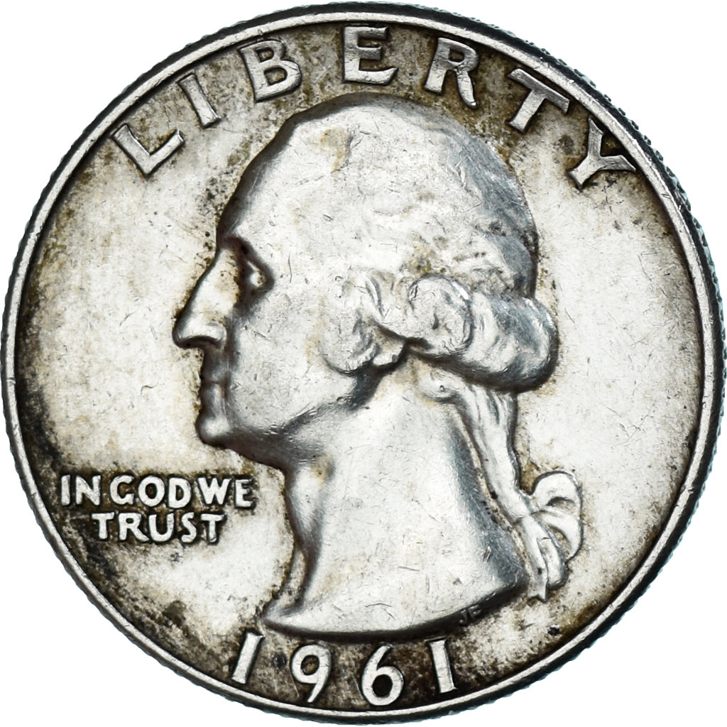 Coin, United States, Washington, Quarter, 1961, Denver, EF(40-45), Silver