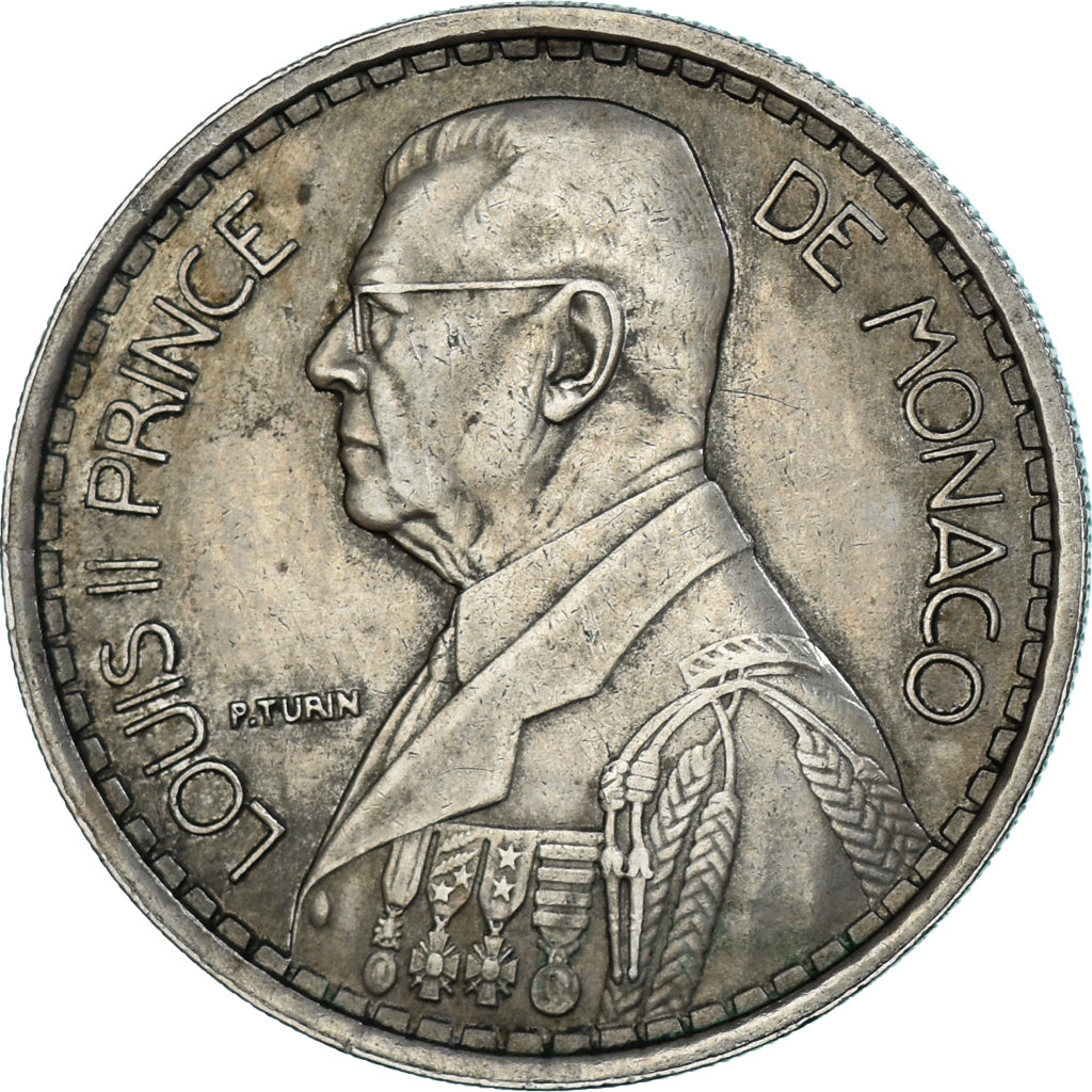 Coin, Monaco, Louis II, 20 Francs, Vingt, 1947, EF(40-45), Copper-nickel