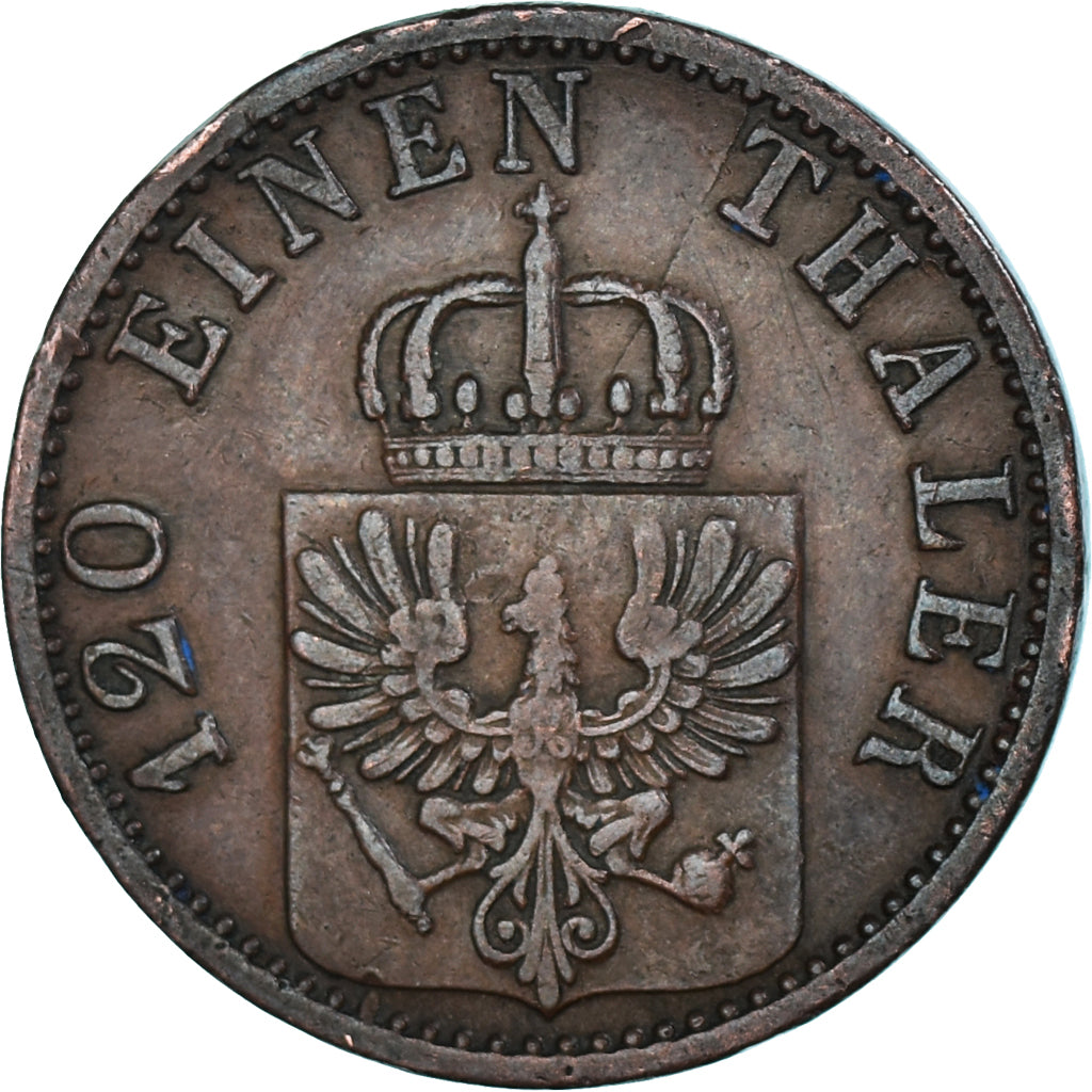 Monnaie, Etats allemands, PRUSSIA, Wilhelm I, 3 Pfennig, 1871, TTB, Cuivre