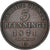 Moneda, Estados alemanes, PRUSSIA, Wilhelm I, 3 Pfennig, 1871, MBC, Cobre