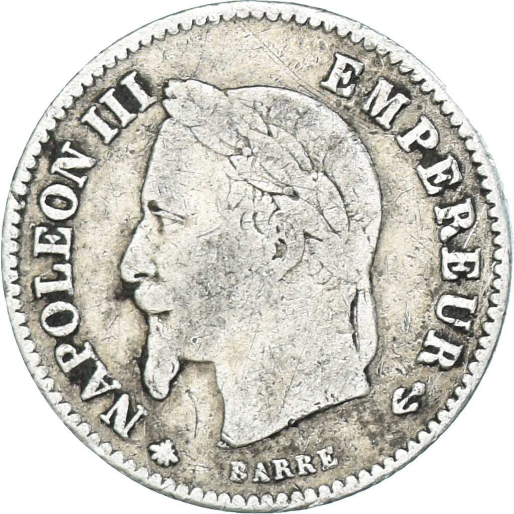 Münze, Frankreich, Napoleon III, 20 Centimes, 1867, Paris, S+, Silber