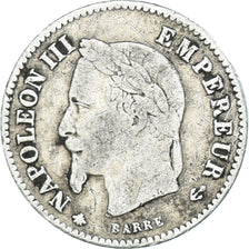 Münze, Frankreich, Napoleon III, 20 Centimes, 1867, Paris, S+, Silber