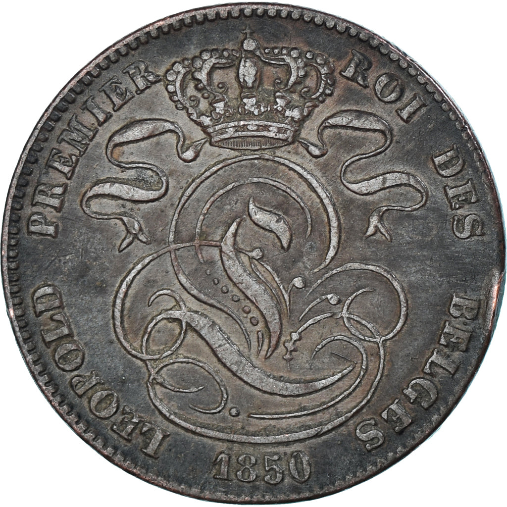 Coin, Belgium, Leopold I, 5 Centimes, 1850, VF(30-35), Copper, KM:5.1