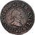 Moneda, Francia, Henri III, Denier Tournois, 1588, Paris, MBC, Cobre