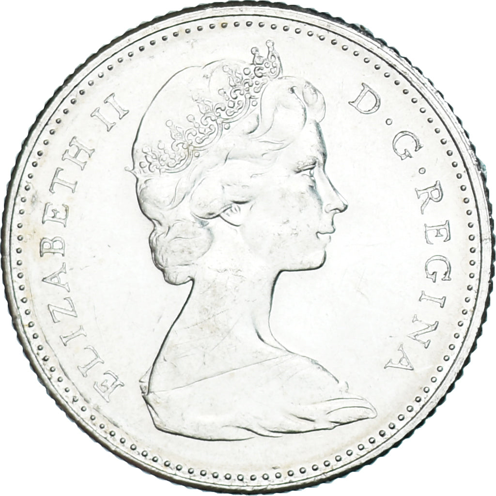 Moneta, Canada, Elizabeth II, 10 Cents, 1867-1967, Royal Canadian Mint, Ottawa