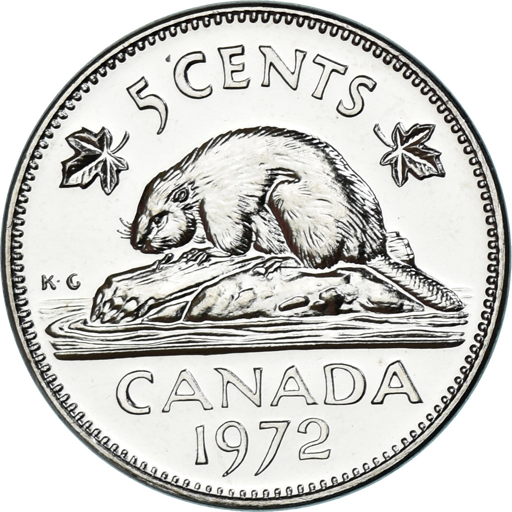Moneta, Canada, Elizabeth II, 5 Cents, 1972, Royal Canadian Mint, Ottawa