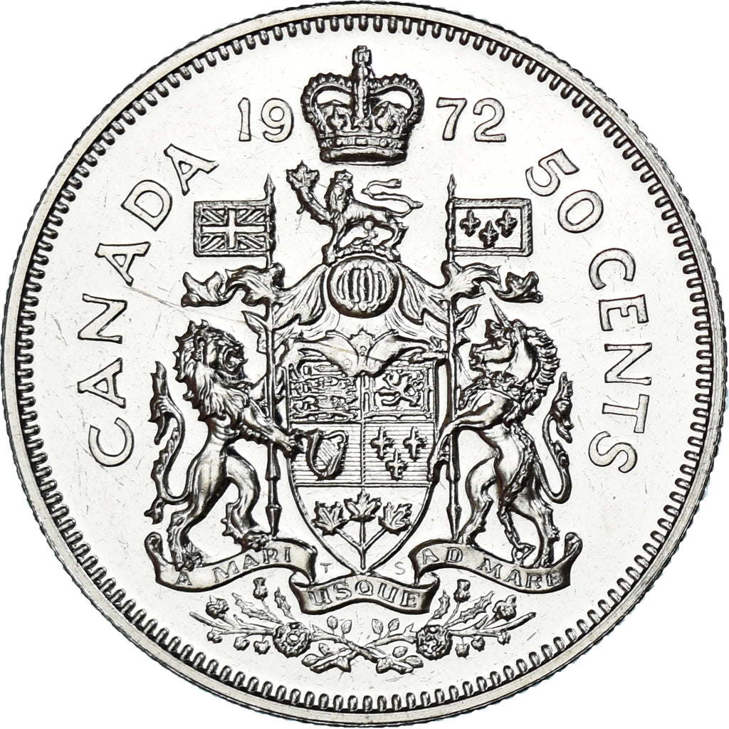 Moneta, Canada, Elizabeth II, 50 Cents, 1972, Royal Canadian Mint, Ottawa, FDC
