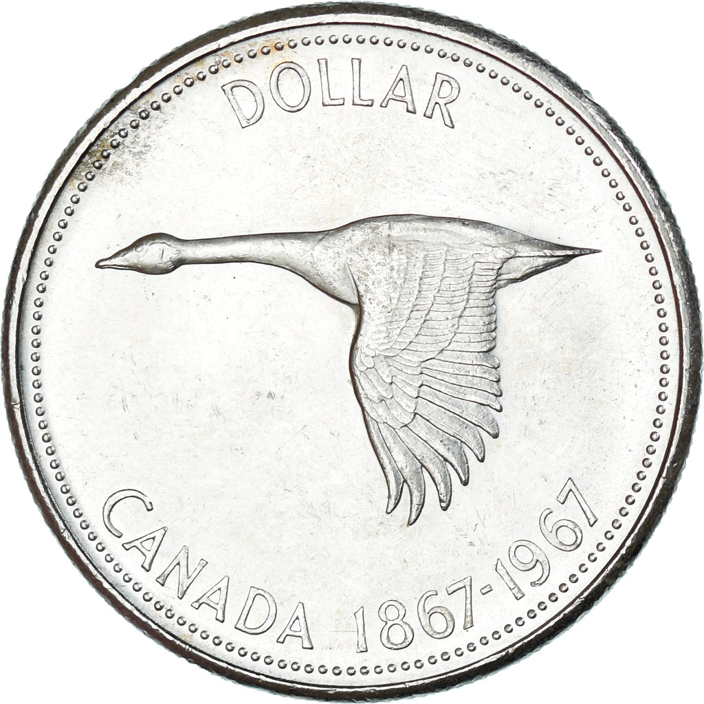 Moneda, Canadá, Elizabeth II, Dollar, 1867-1967, Royal Canadian Mint, Ottawa