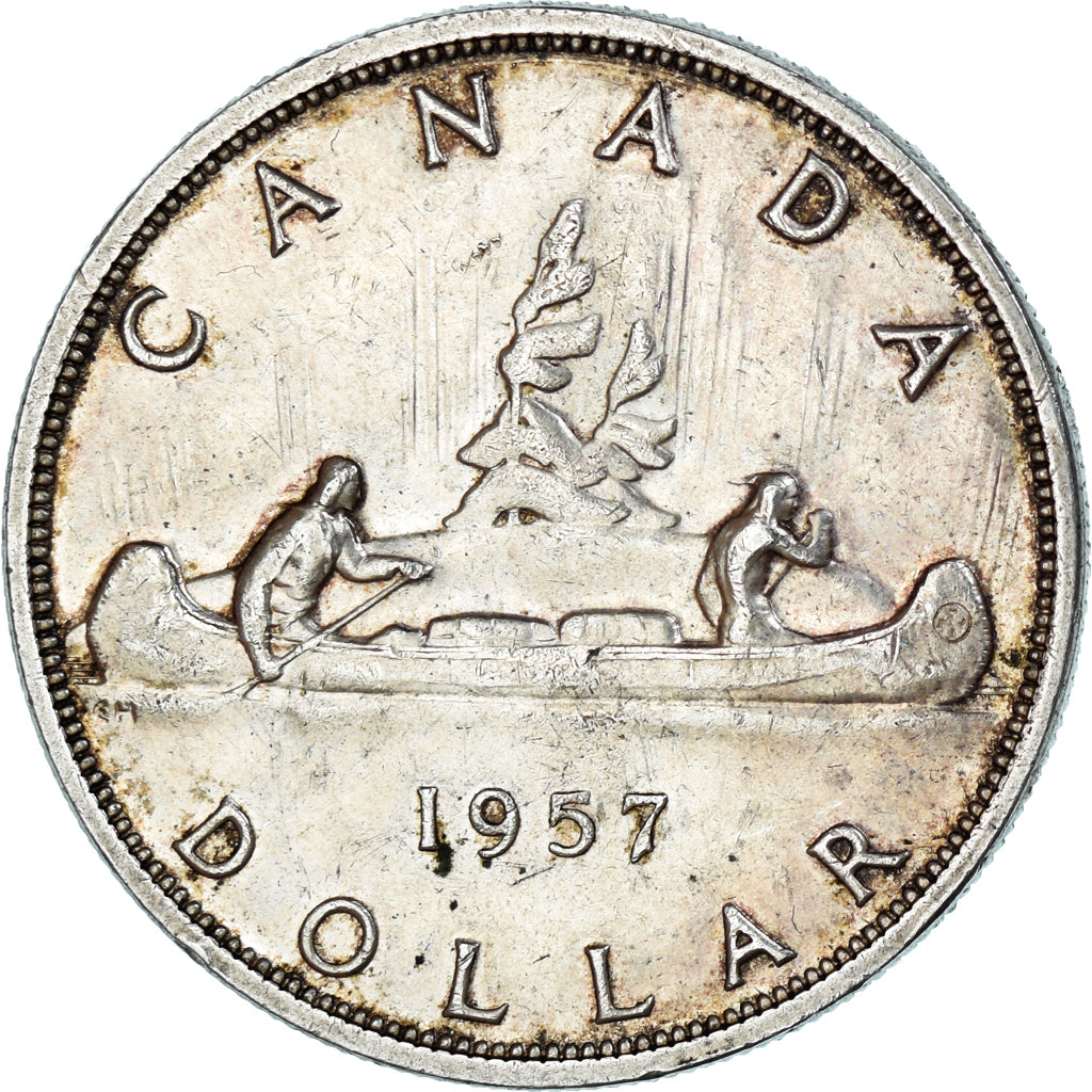 Coin, Canada, Elizabeth II, Dollar, 1957, Royal Canadian Mint, Ottawa