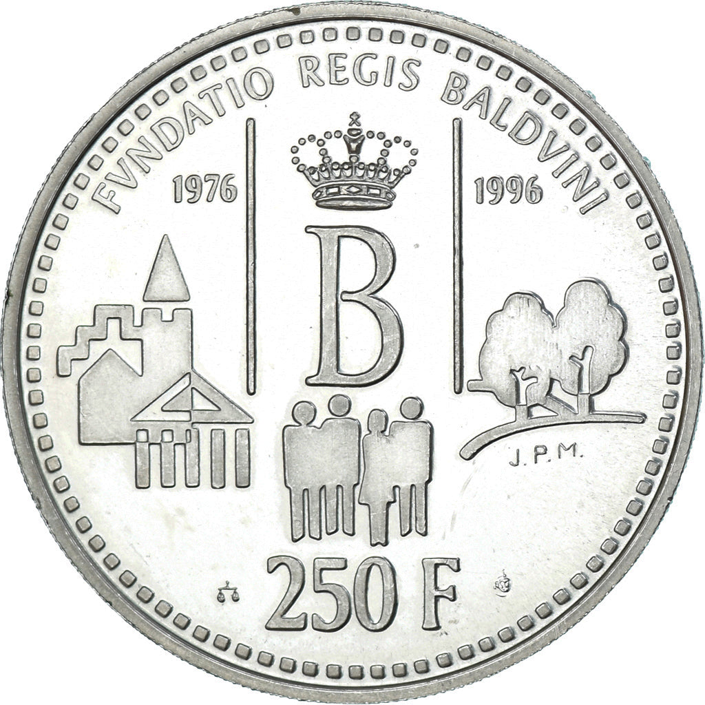 Coin, Belgium, Albert II, 250 Francs, 250 Frank, 1996, Brussels, MS(64), Silver