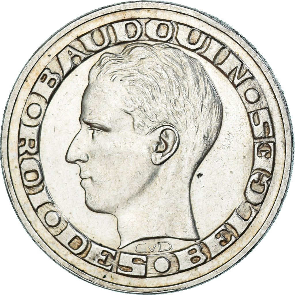 Coin, Belgium, Baudouin I, 50 Francs, 50 Frank, 1958, Brussels, AU(55-58)