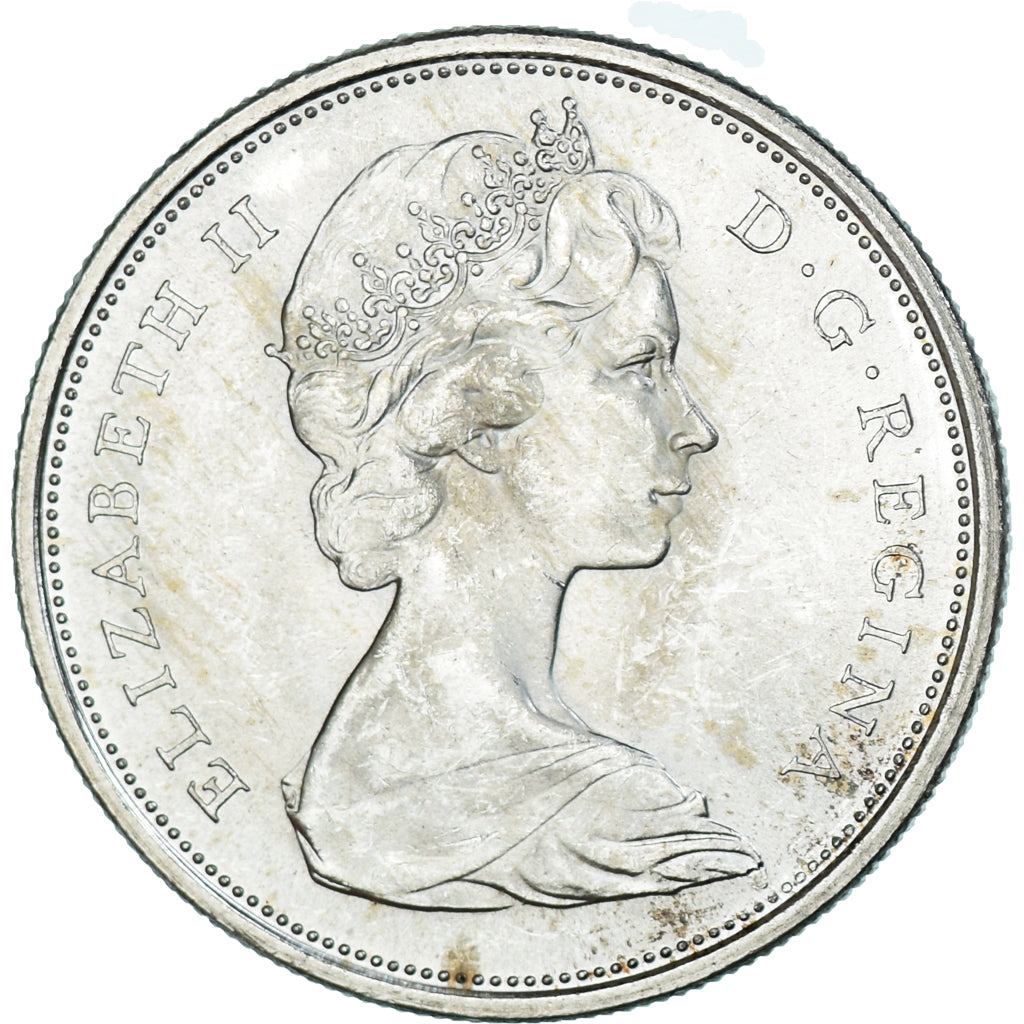 Moneta, Canada, Elizabeth II, 50 Cents, 1867-1967, Royal Canadian Mint, Ottawa