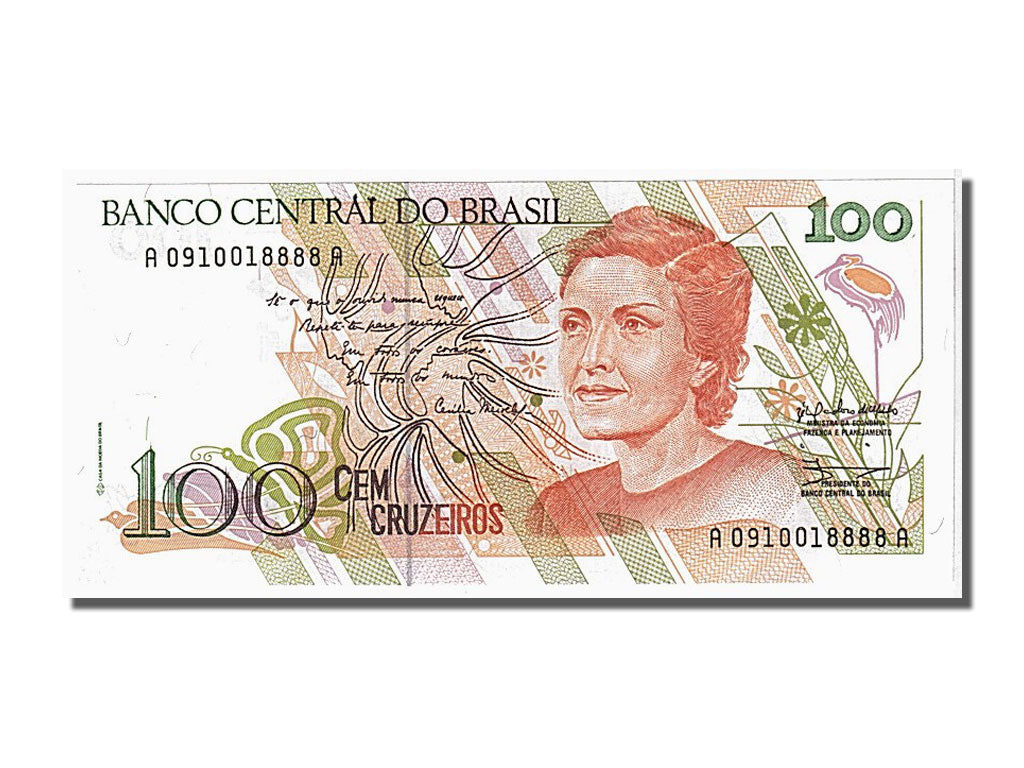 Banknote, Brazil, 100 Cruzeiros on 100 Cruzados Novos, 1990, UNC(65-70)