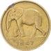 Coin, Belgian Congo, Régence Prince Charles, 5 Francs, 1947, EF(40-45), Brass