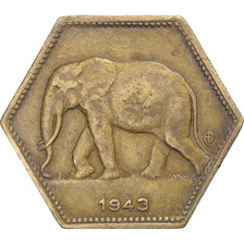 Coin, Belgian Congo, Leopold III, 2 Francs, 1943, Philadelphia, VF(30-35)