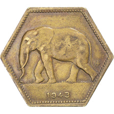 Coin, Belgian Congo, Leopold III, 2 Francs, 1943, Philadelphia, EF(40-45)