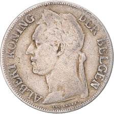 Coin, Belgian Congo, Albert I, Franc, 1921, VF(30-35), Copper-nickel, KM:21