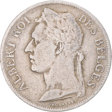 Coin, Belgian Congo, Albert I, Franc, 1924, VF(30-35), Copper-nickel, KM:20