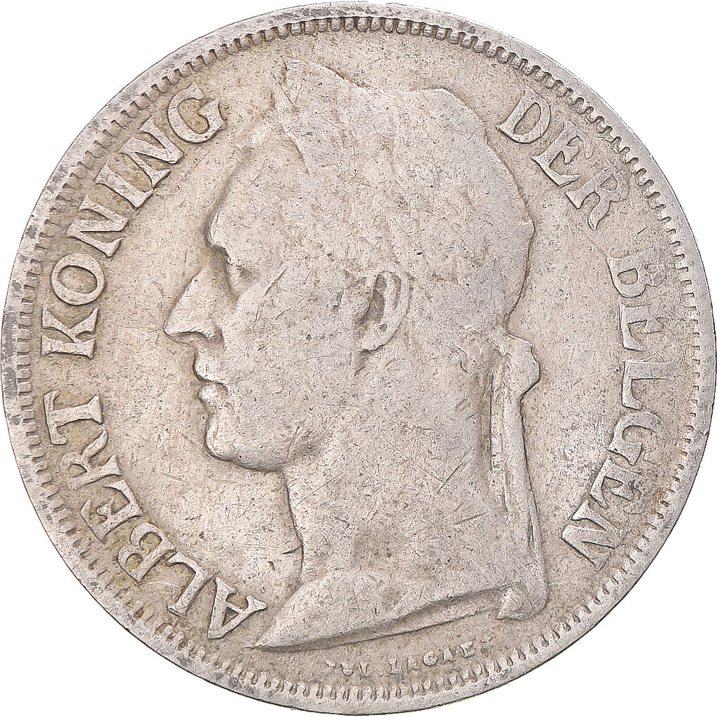 Coin, Belgian Congo, Albert I, Franc, 1926, VF(30-35), Copper-nickel, KM:21