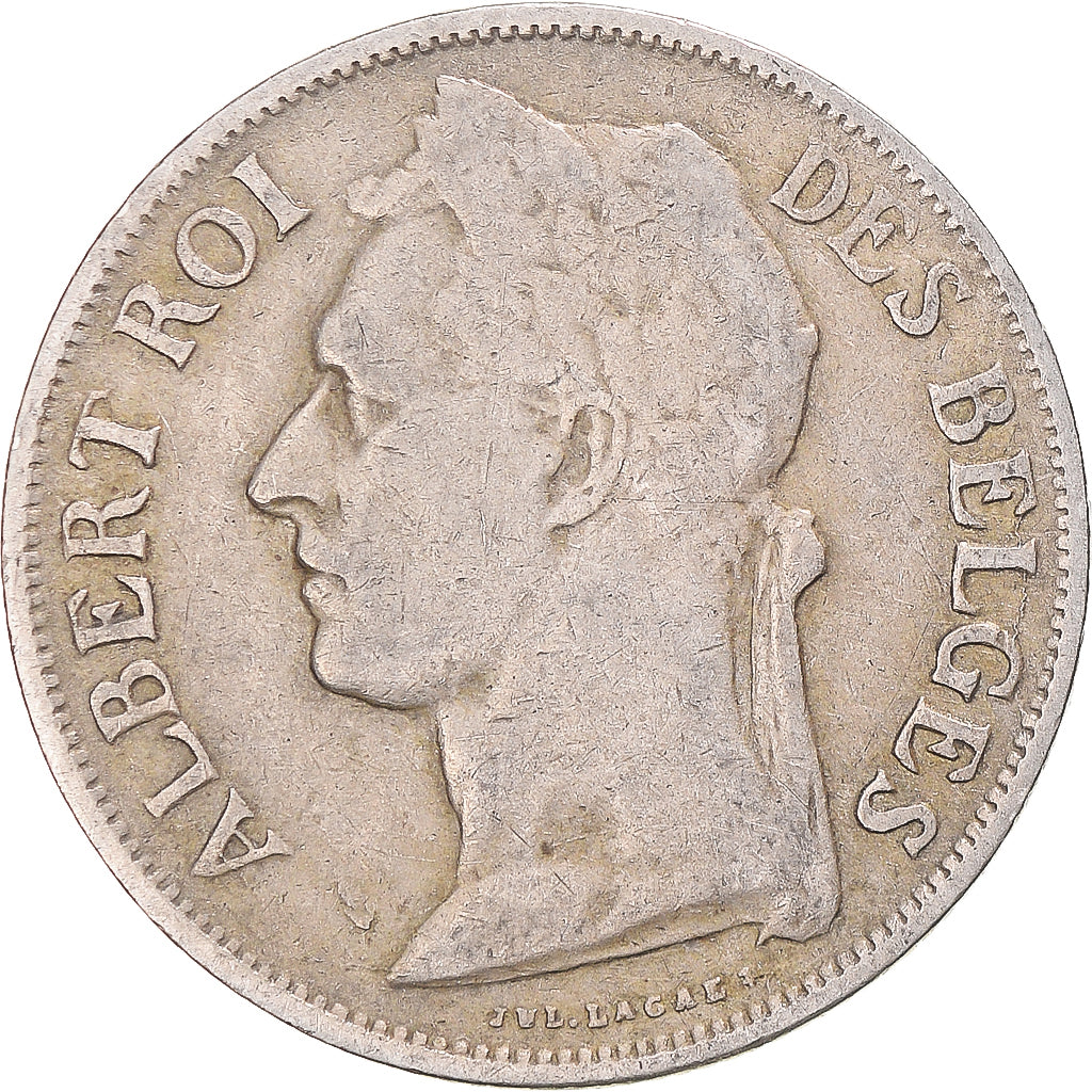 Coin, Belgian Congo, Albert I, Franc, 1927, VF(30-35), Copper-nickel, KM:20