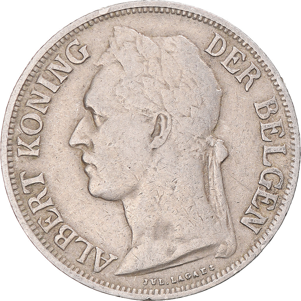 Coin, Belgian Congo, Albert I, Franc, 1928, EF(40-45), Copper-nickel, KM:21