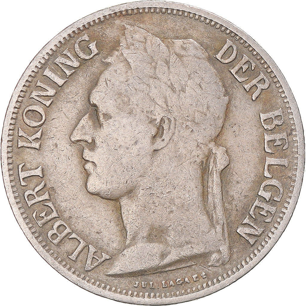 Coin, Belgian Congo, Albert I, Franc, 1928, VF(30-35), Copper-nickel, KM:21