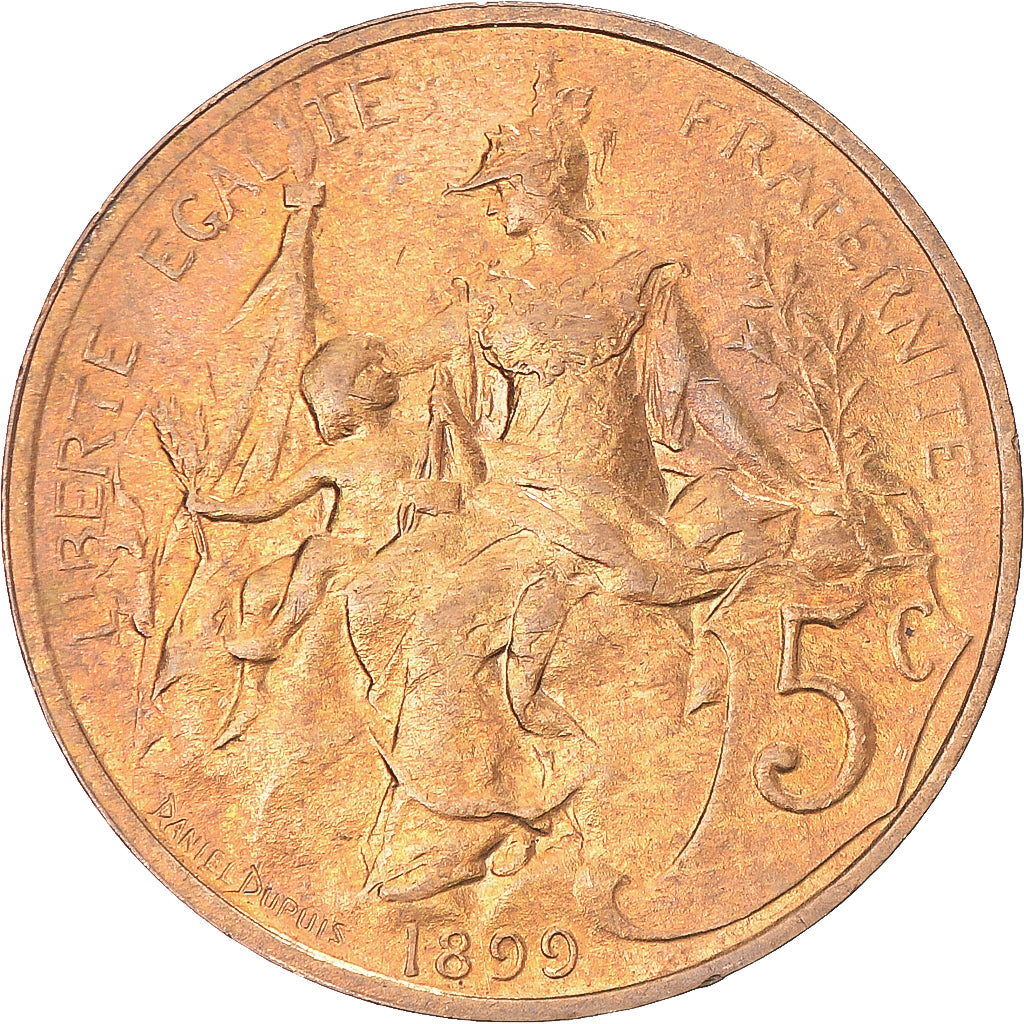 Coin, France, Dupuis, 5 Centimes, 1899, Paris, AU(50-53), Bronze, KM:842