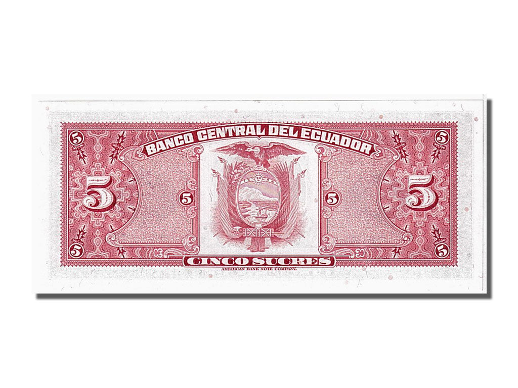 Banconote, Ecuador, 5 Sucres, 1982, 1982-08-20, FDS