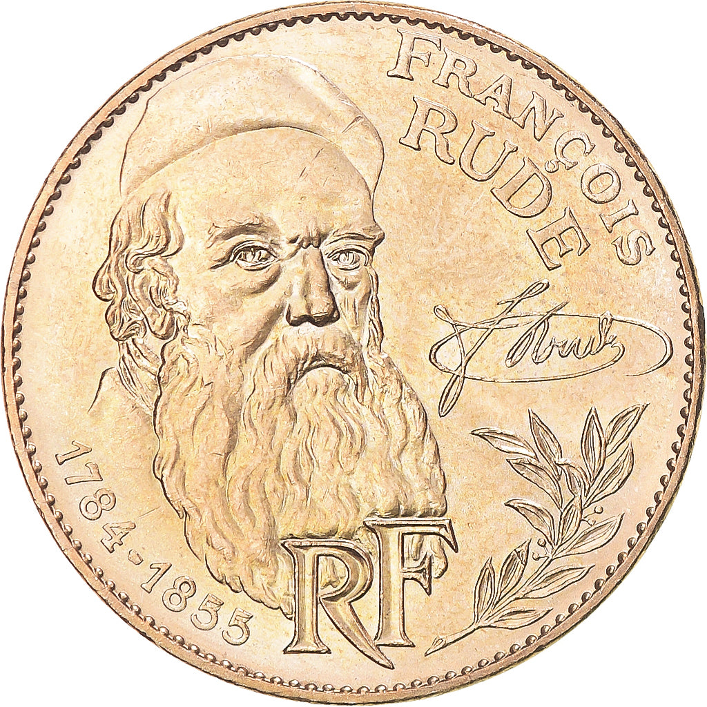 Moneta, Francia, François Rude, 10 Francs, 1984, Pessac, Tranche A, SPL-