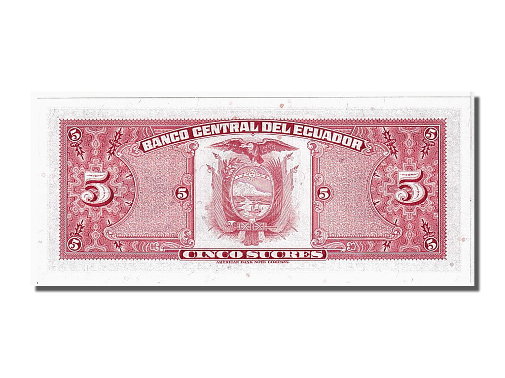 Banconote, Ecuador, 5 Sucres, 1982, 1982-08-20, FDS