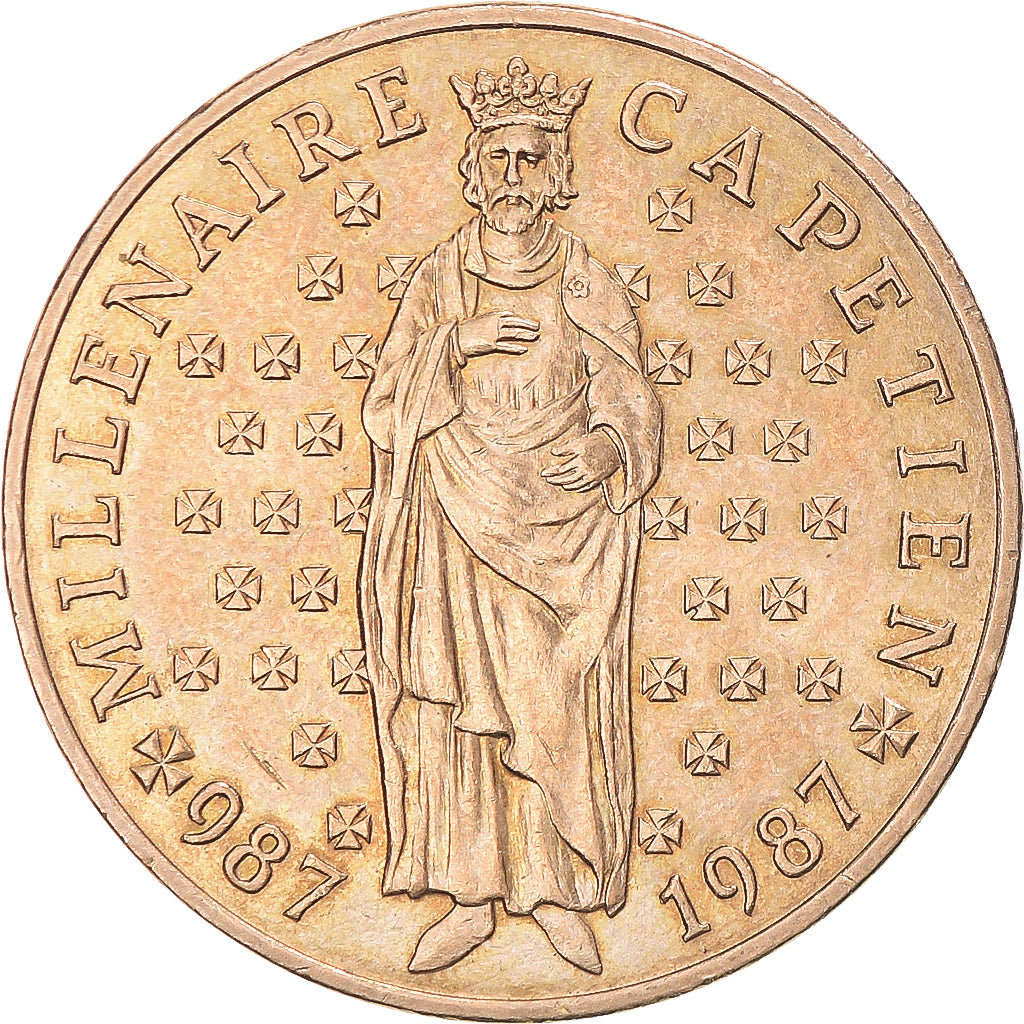 Moneda, Francia, Hugues Capet, 10 Francs, 1987, Pessac, EBC, Níquel - bronce