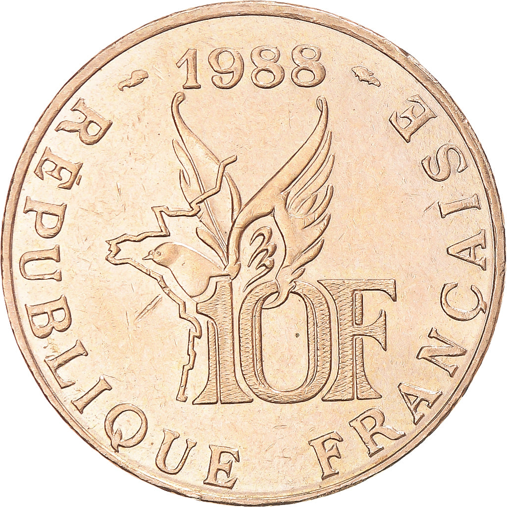 Monnaie, France, Roland Garros, 10 Francs, 1988, Pessac, Tranche B, SUP