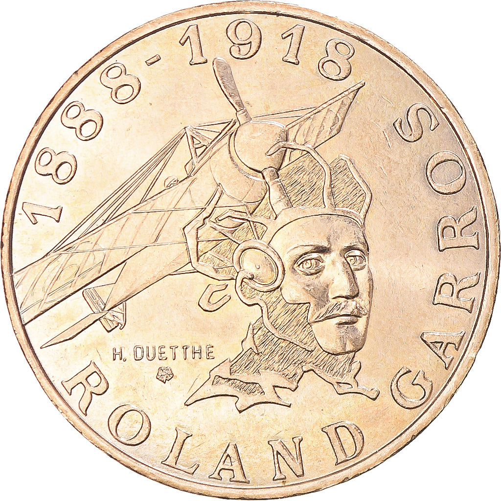 Moneta, Francia, Roland Garros, 10 Francs, 1988, Pessac, Tranche B, SPL-