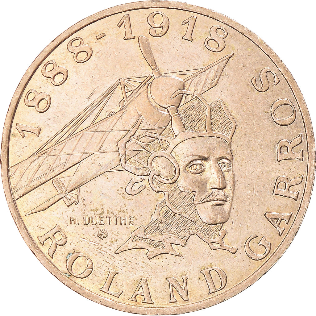 Moneda, Francia, Roland Garros, 10 Francs, 1988, Pessac, Tranche A, EBC