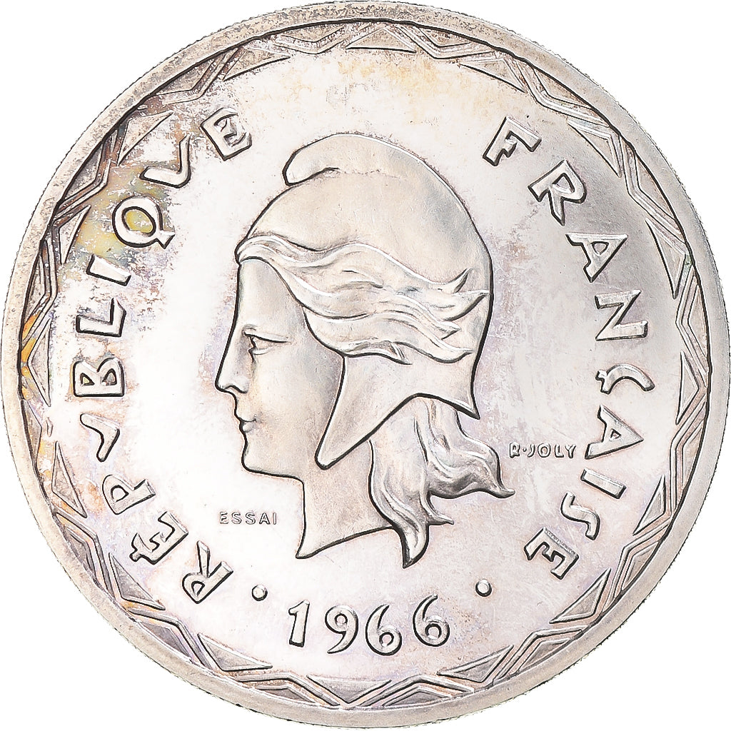 Coin, New Hebrides, 100 Francs, 1966, Paris, Proof, MS(65-70), Silver, KM:E1