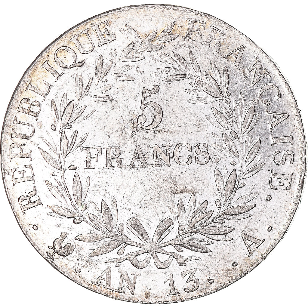 Monnaie, France, Napoléon I, 5 Francs, An 13 (1805), Paris, SUP+, Argent