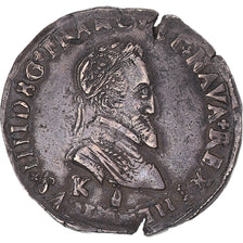Coin, France, Henri IV, Demi Franc, Bordeaux, AU(50-53), Silver, Gadoury:590