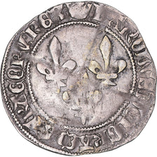 Moeda, França, Charles VII, Double Gros, 1422-1461, Tournai, Rara, AU(50-53)