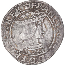 Moeda, França, François Ier, 1/2 Teston, 1515-1547, Paris, 3rd type