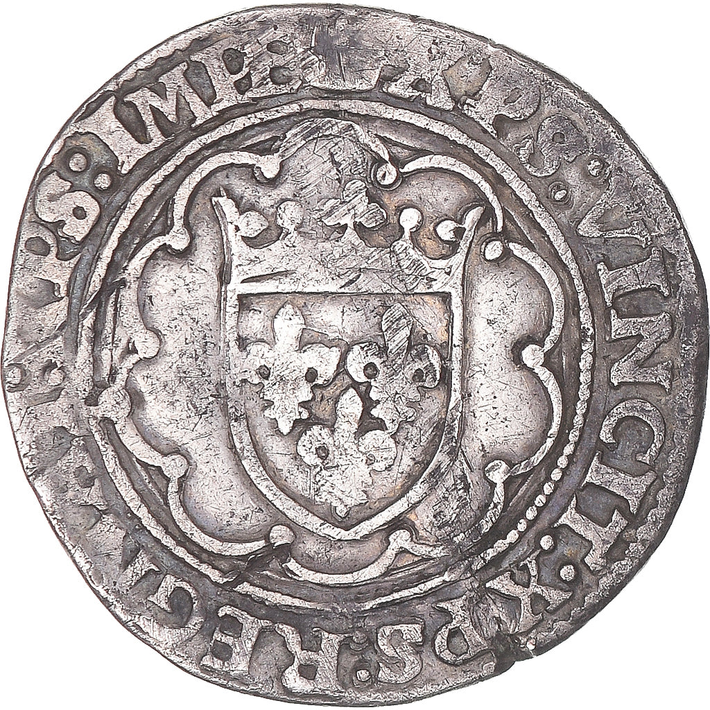 Munten, Frankrijk, François Ier, 1/2 Teston, 1515-1547, Paris, 3rd type, ZF