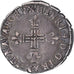 Moeda, França, Henri IV, 1/8e d'écu de Navarre, 1601, Saint Palais, Rara