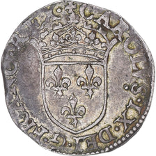 Coin, France, Charles IX, Sol Parisis, 1565, Poitiers, AU(50-53), Billon