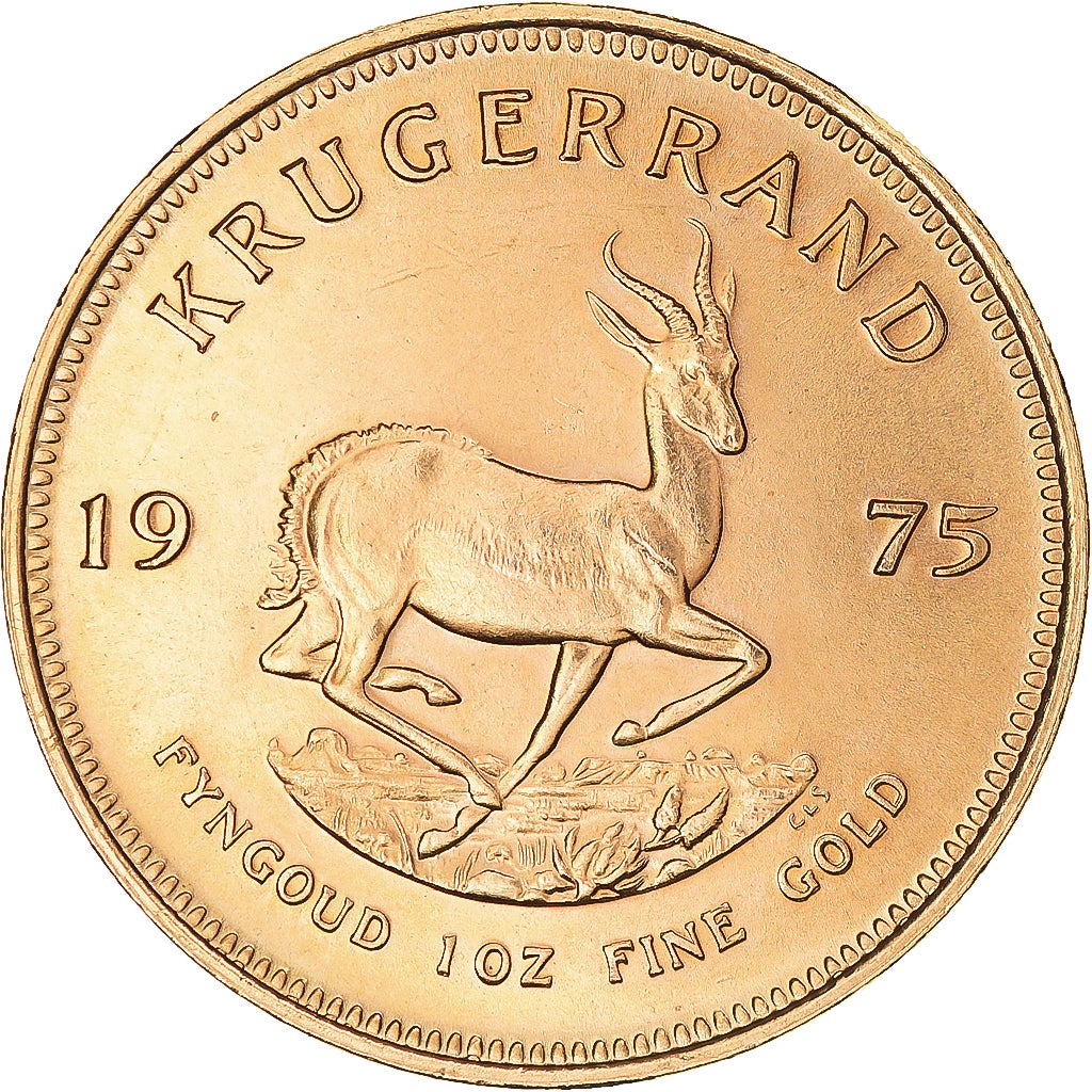 Munten, Zuid Afrika, Paul Kruger, Krugerrand, 1975, Pretoria, UNC-, Goud, KM:73