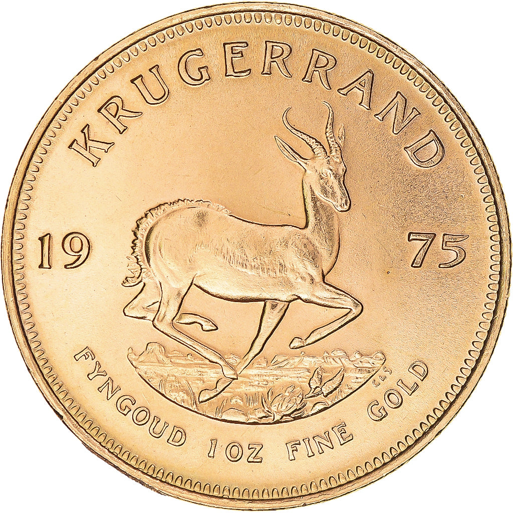 Monnaie, Afrique du Sud, Paul Kruger, Krugerrand, 1975, Pretoria, SPL, Or, KM:73