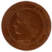 FRANCE, Cérès, 10 Centimes, 1885, Paris, KM #815.1, AU(55-58), Bronze, Gadoury #