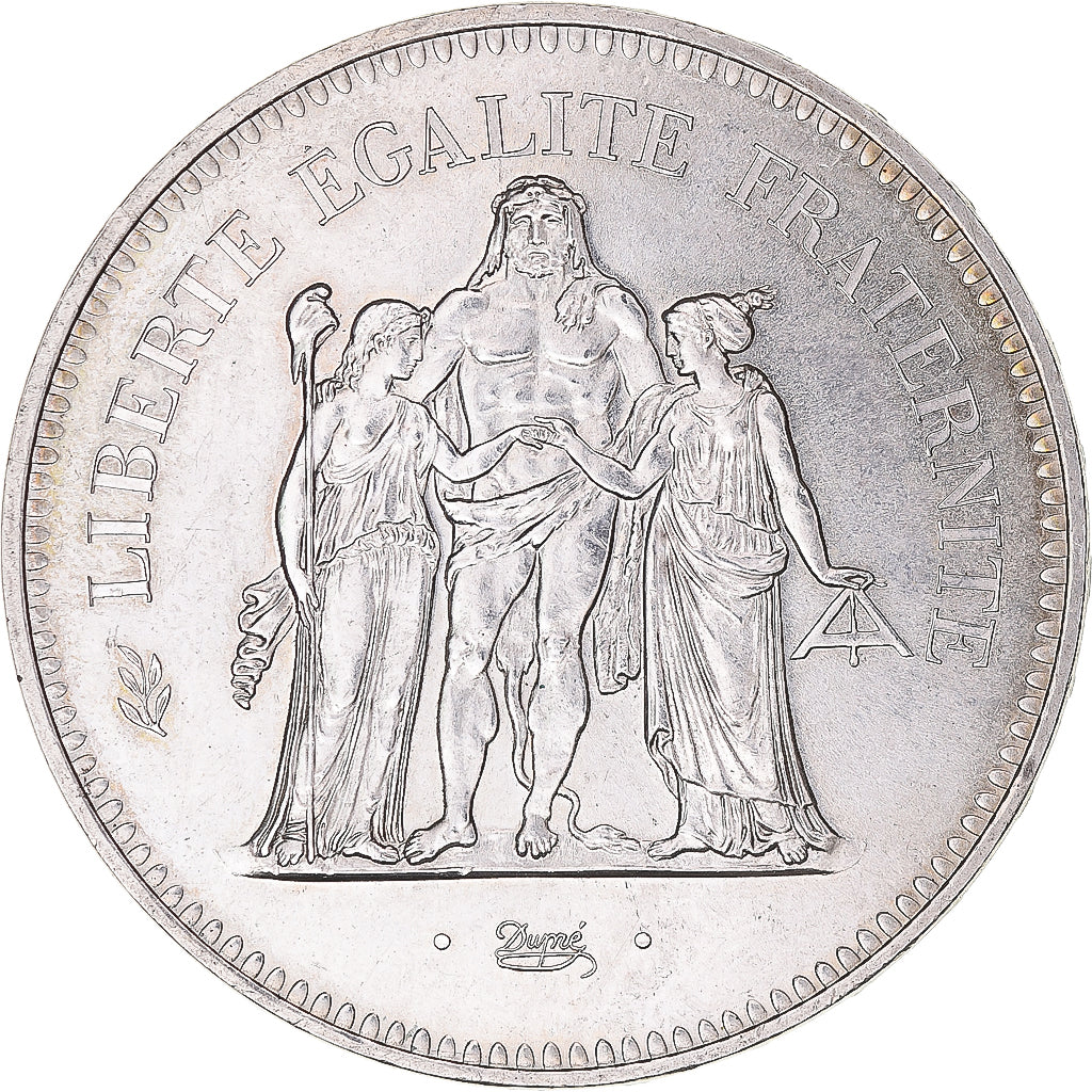 Coin, France, Hercule, 50 Francs, 1974, Paris, AU(55-58), Silver, KM:941.1