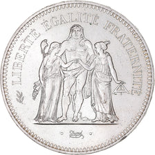 Coin, France, Hercule, 50 Francs, 1975, Paris, AU(55-58), Silver, KM:941.1